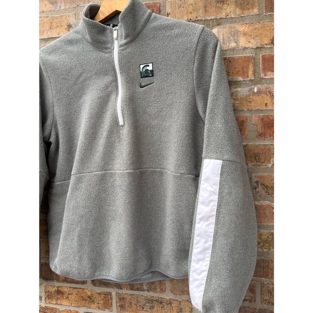 Nike MSU Fleece Quarter Zip size Small Pullover Sweatshirt Michigan State